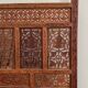 Paravent vintage asiatique en teck sculpté — milieu du XXe siècle