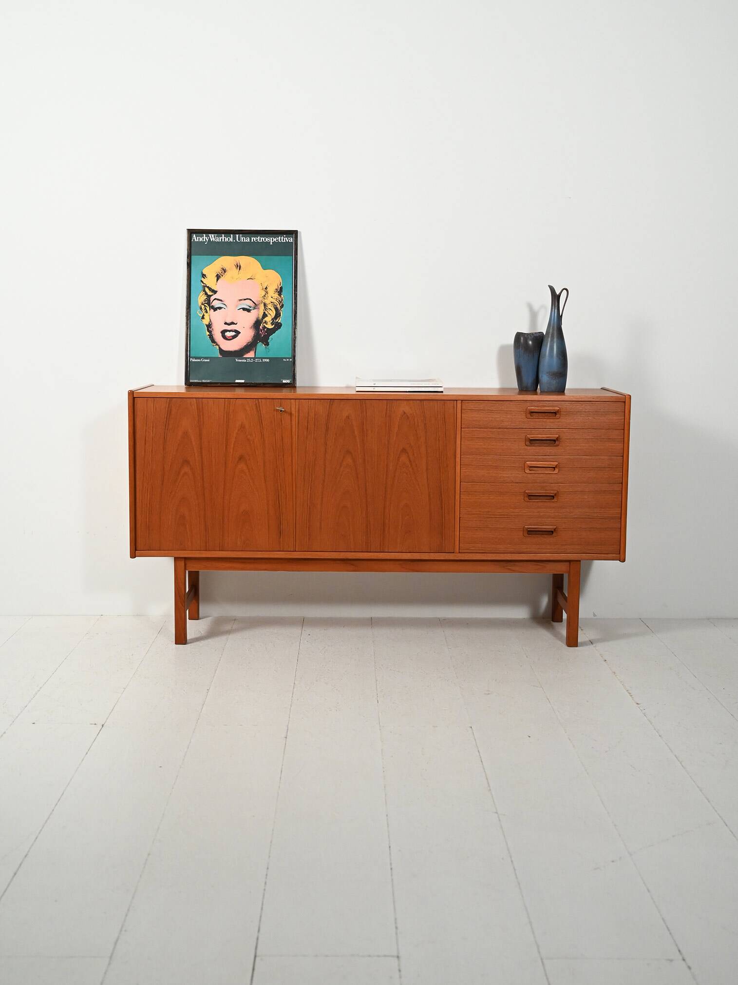 Scandinavian 1960s sideboard with projecting handles
