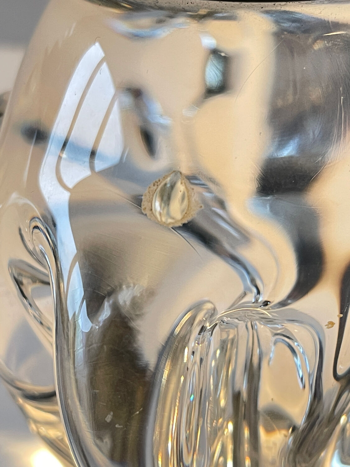 Pair of vintage crystal candle holders