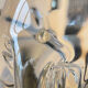 Pair of vintage crystal candle holders