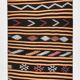 3x12 Pinstriped Kilim Runner Rug, 91x349Cm