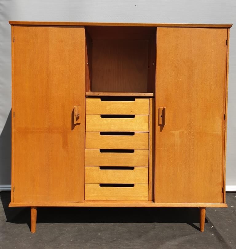 3-door wardrobe with 6 drawers 1950