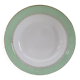 Plat rond creux marli vert d'eau et frise dorée Cafés Lemaire