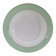 Plat rond creux marli vert d'eau et frise dorée Cafés Lemaire