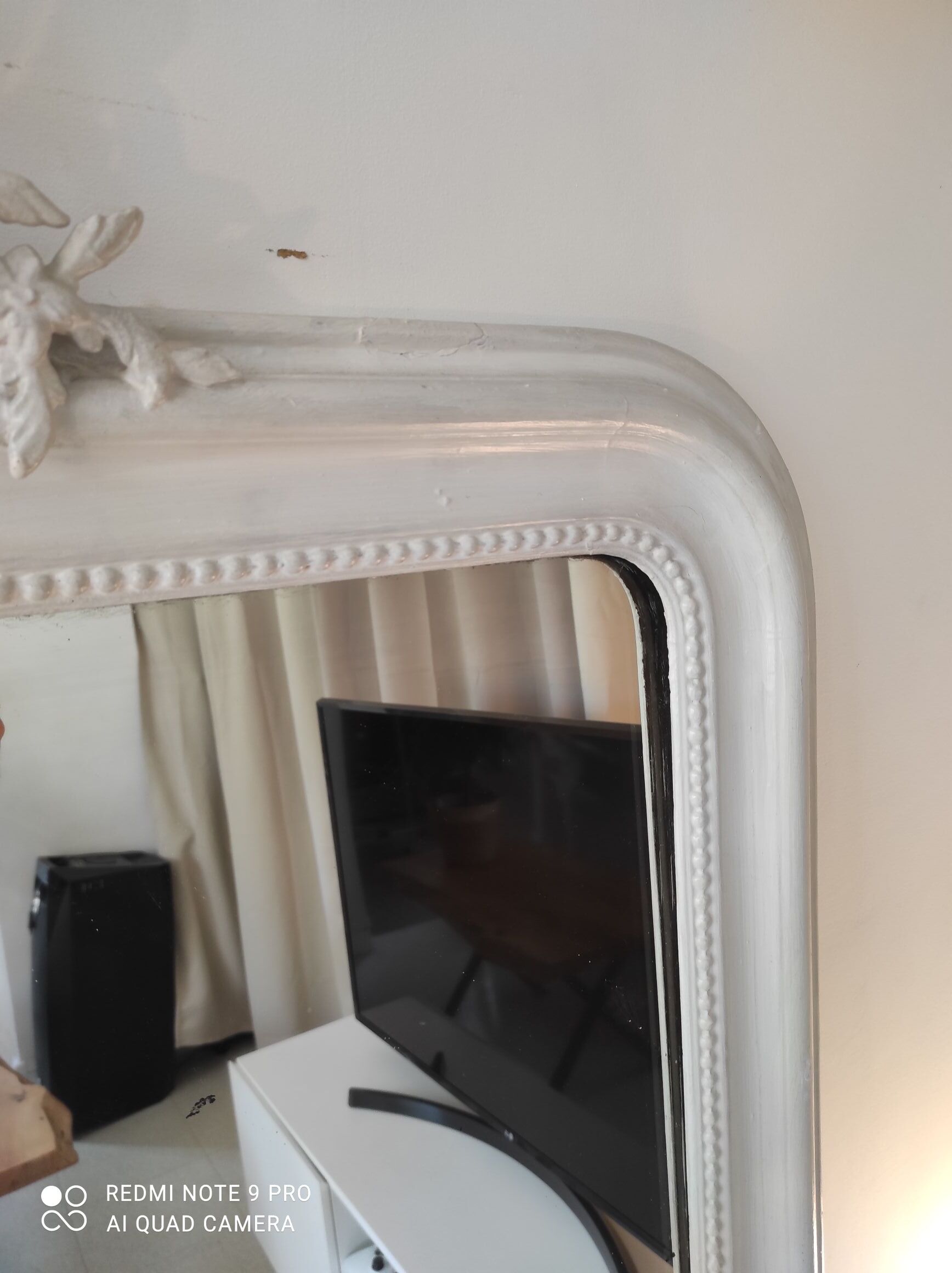 Antique pediment mirror 161/110 cm