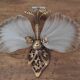 Art Deco/Art Nouveau shell and bronze wall lamp