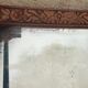 Art Deco door mirror with floral pattern frame