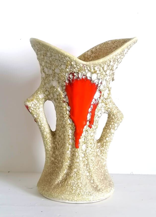 Vase fat lava style Vallauris 1970
