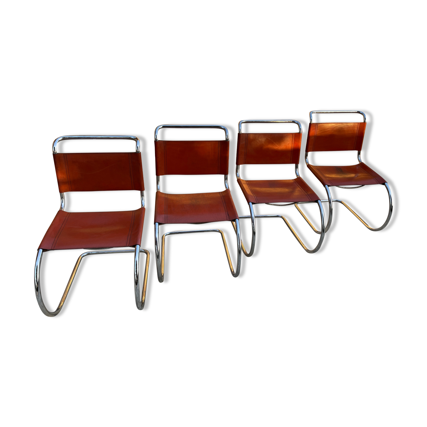 Four design chairs Mies van der Rohe Edition year 80