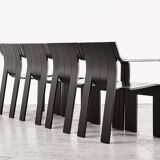 Gijs Bakker set of 4 strip armchairs for Castelijn, 1974