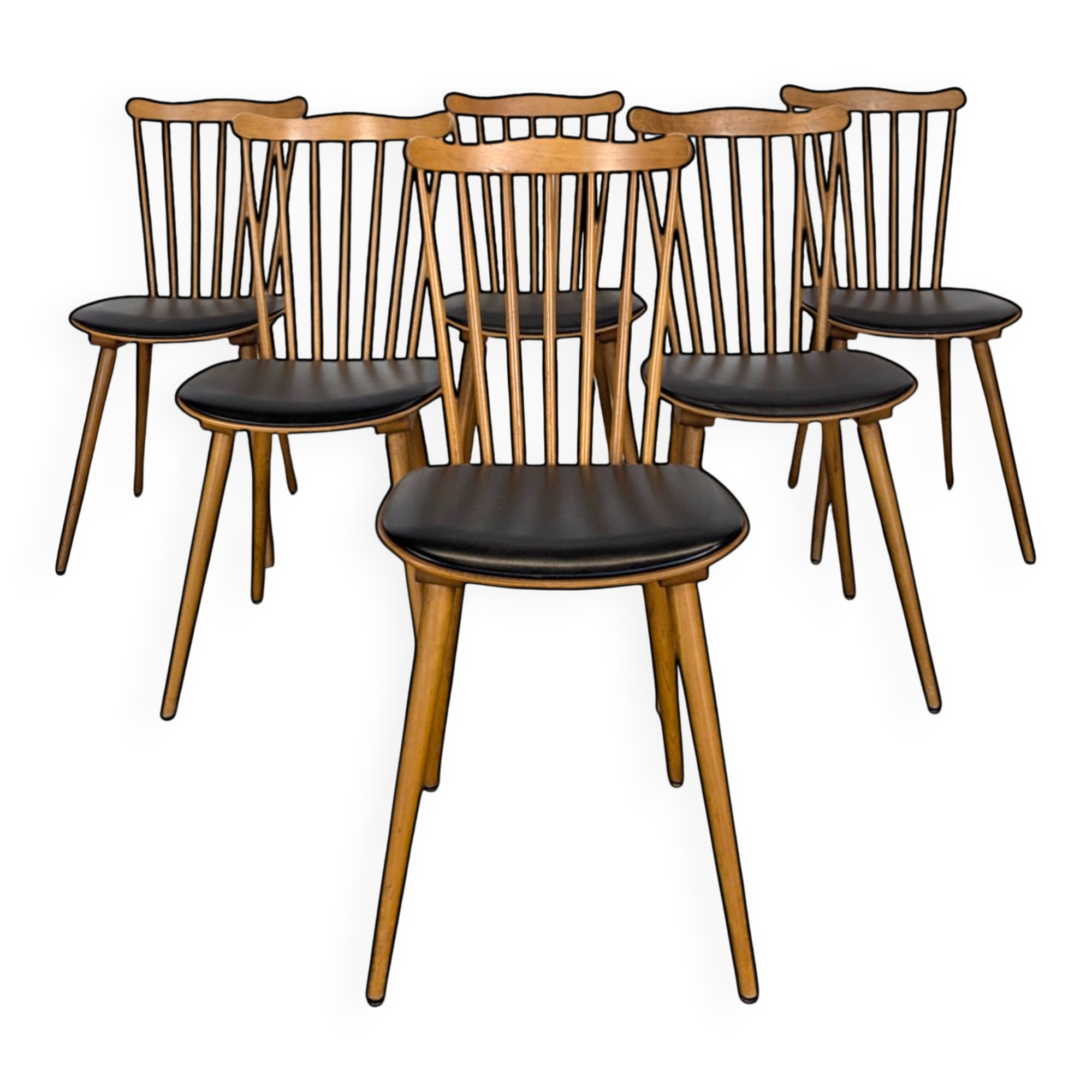 Set of 6 Sonate model chairs by Baumann