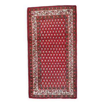 Tapis vintage fait main Seraband indien – 74 cm x 140 cm