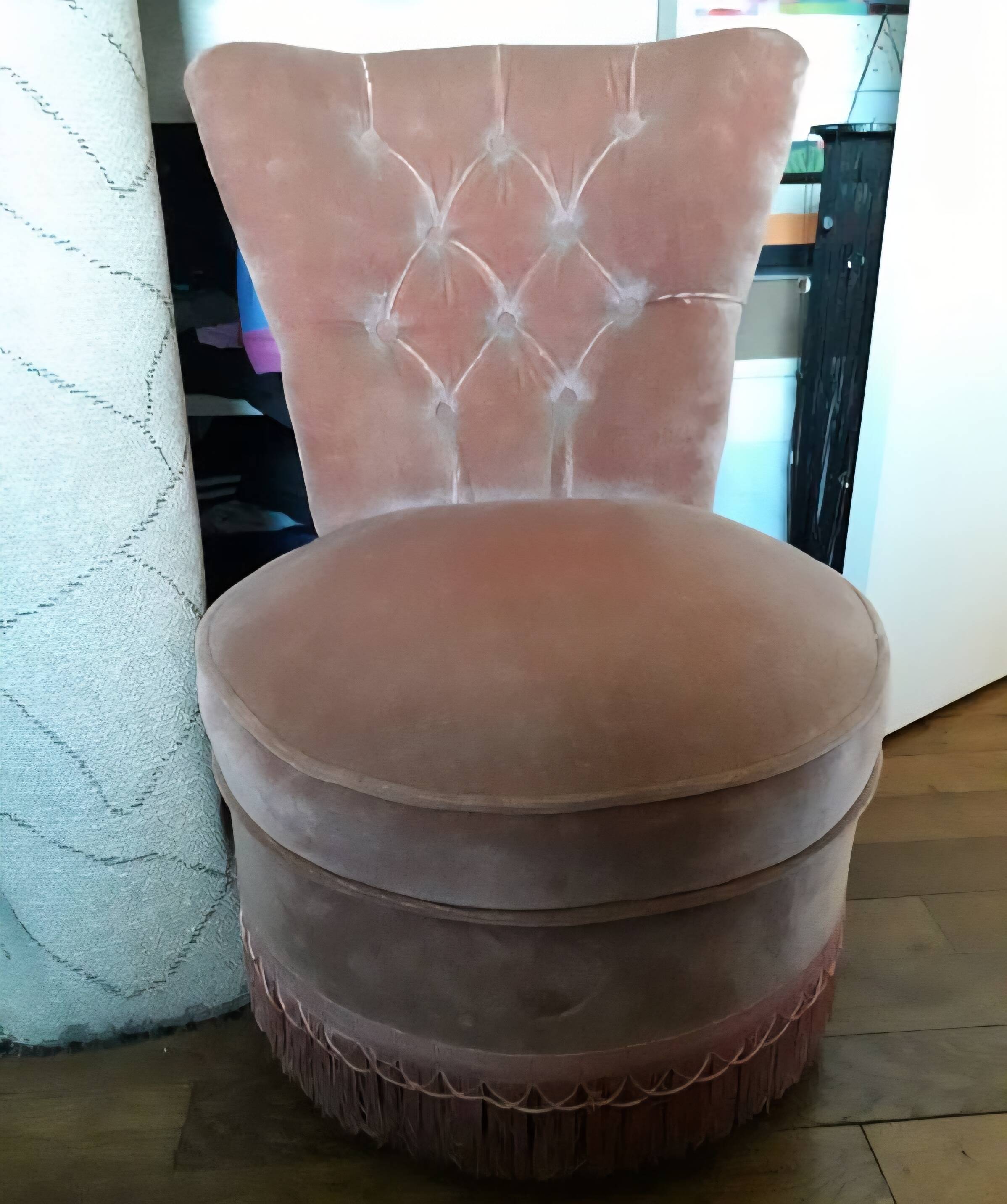 Velvet armchair