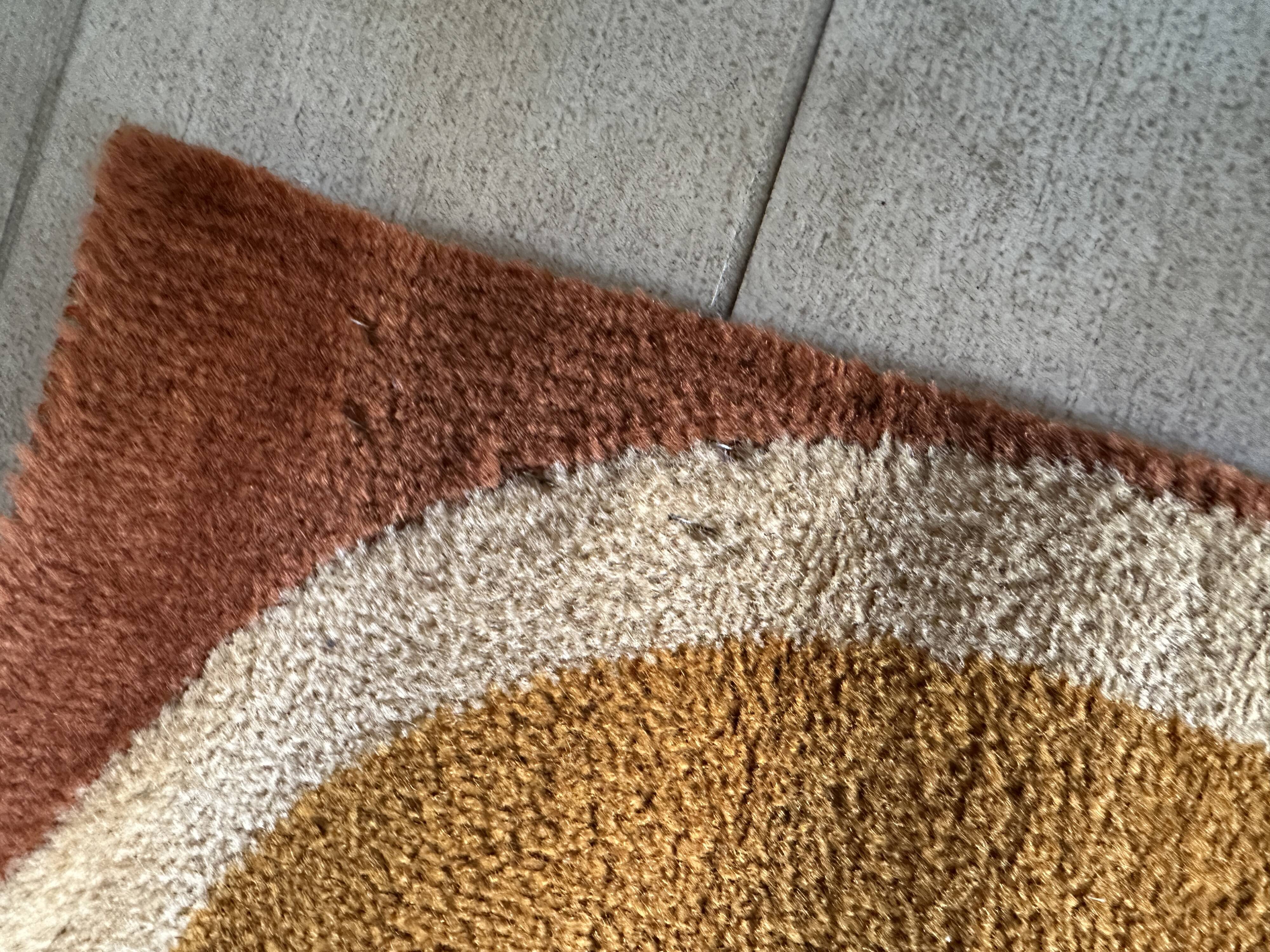 Grand tapis géométrique années 70 scandinave Space Age