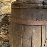 Harvest rack, wooden barrel
