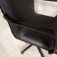 Vintage 70s swivel office chair in skai and black metal
