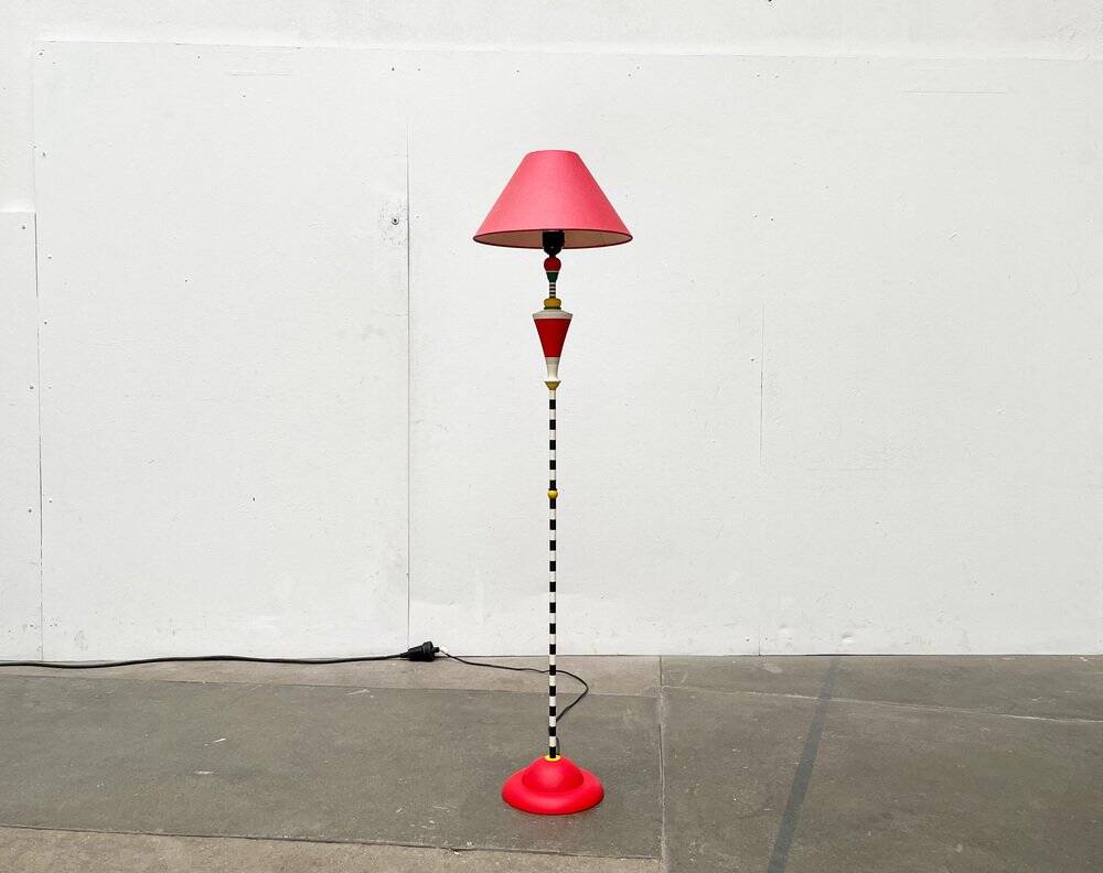French vintage floor lamp by Olivier Villatte, 1980s.
