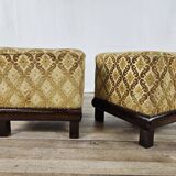 Paire de poufs Art Déco années 1930