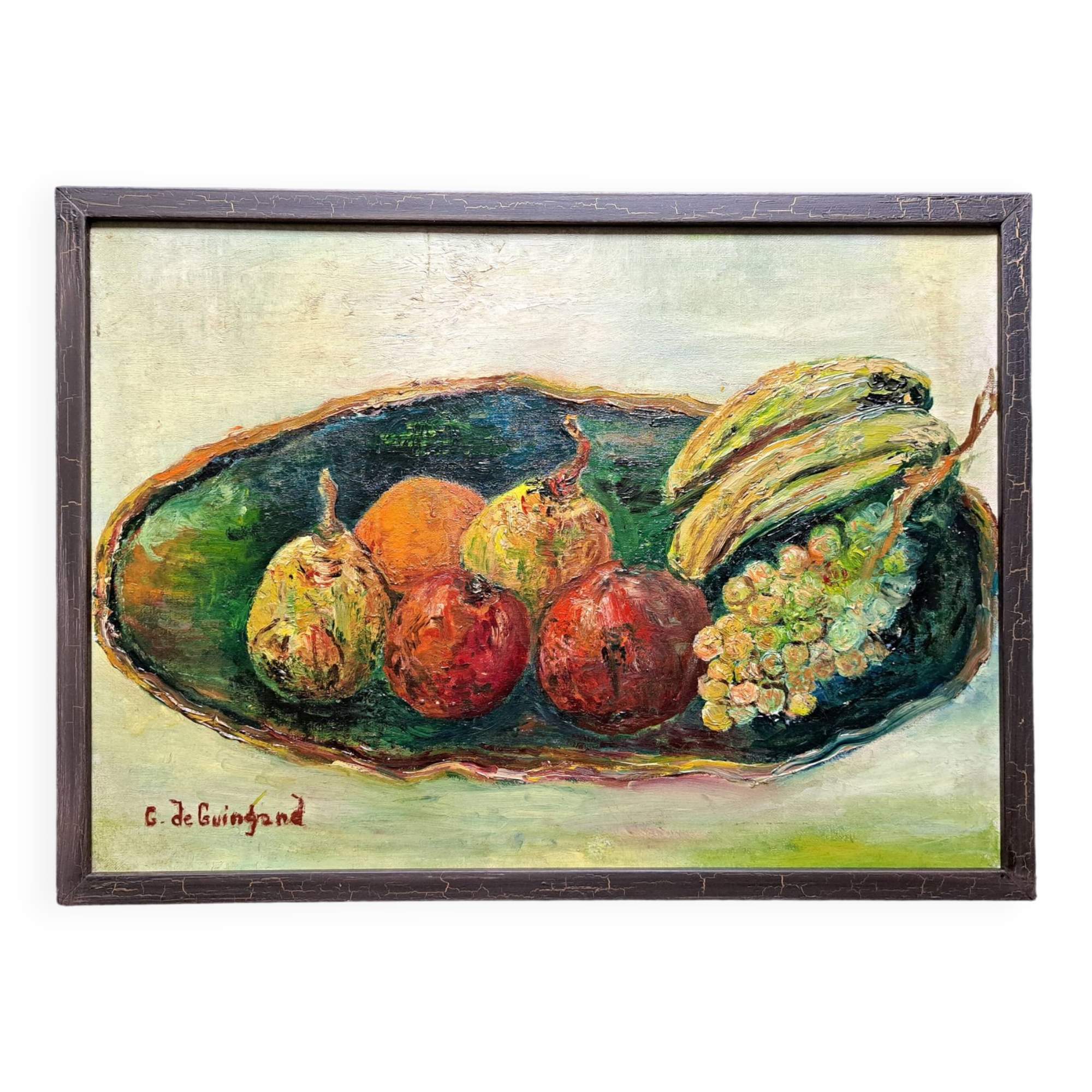 Realistic painting, oil on canvas signed - Still life and its symbols