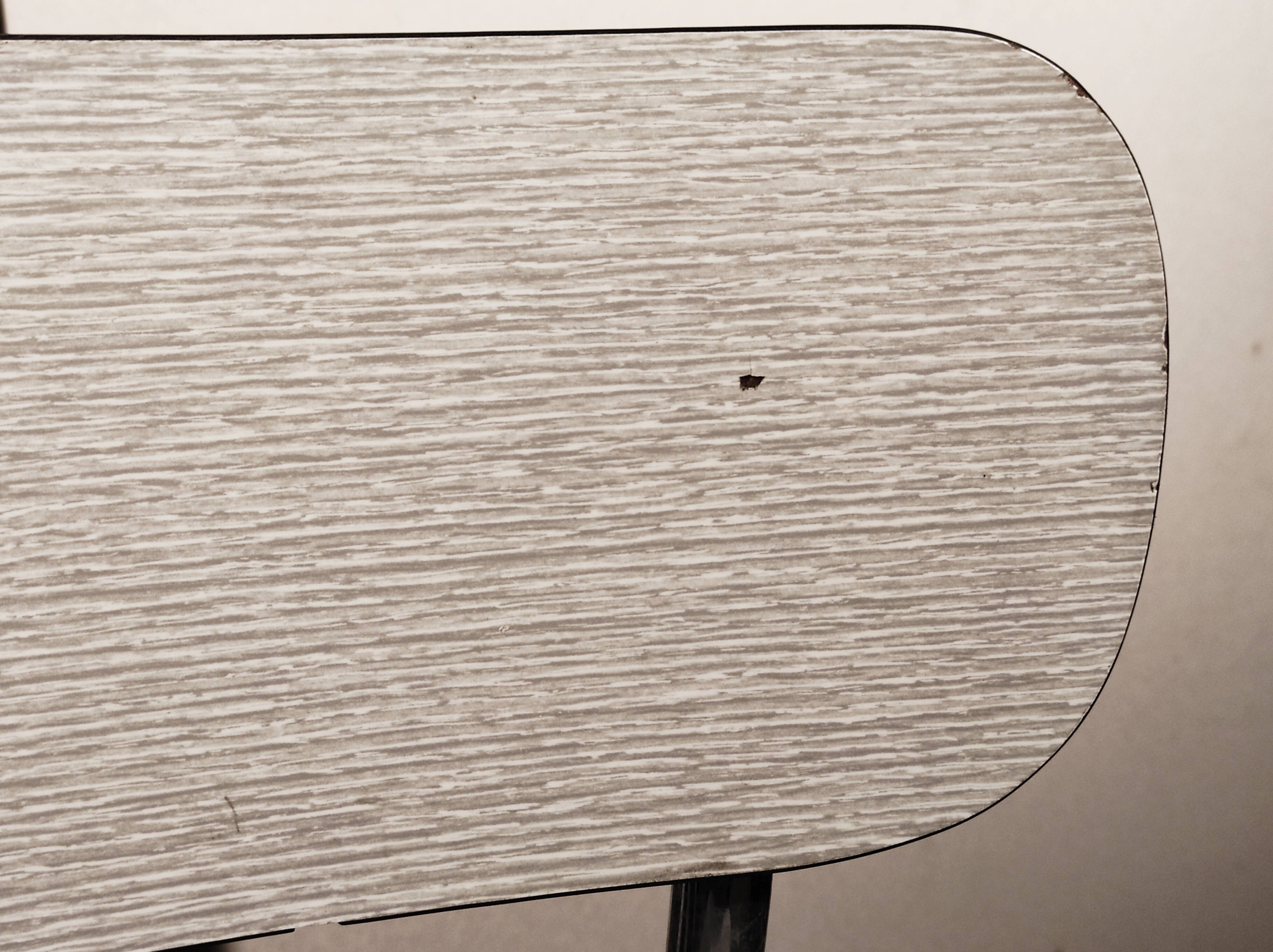 Paire de chaises formica blanches vintage