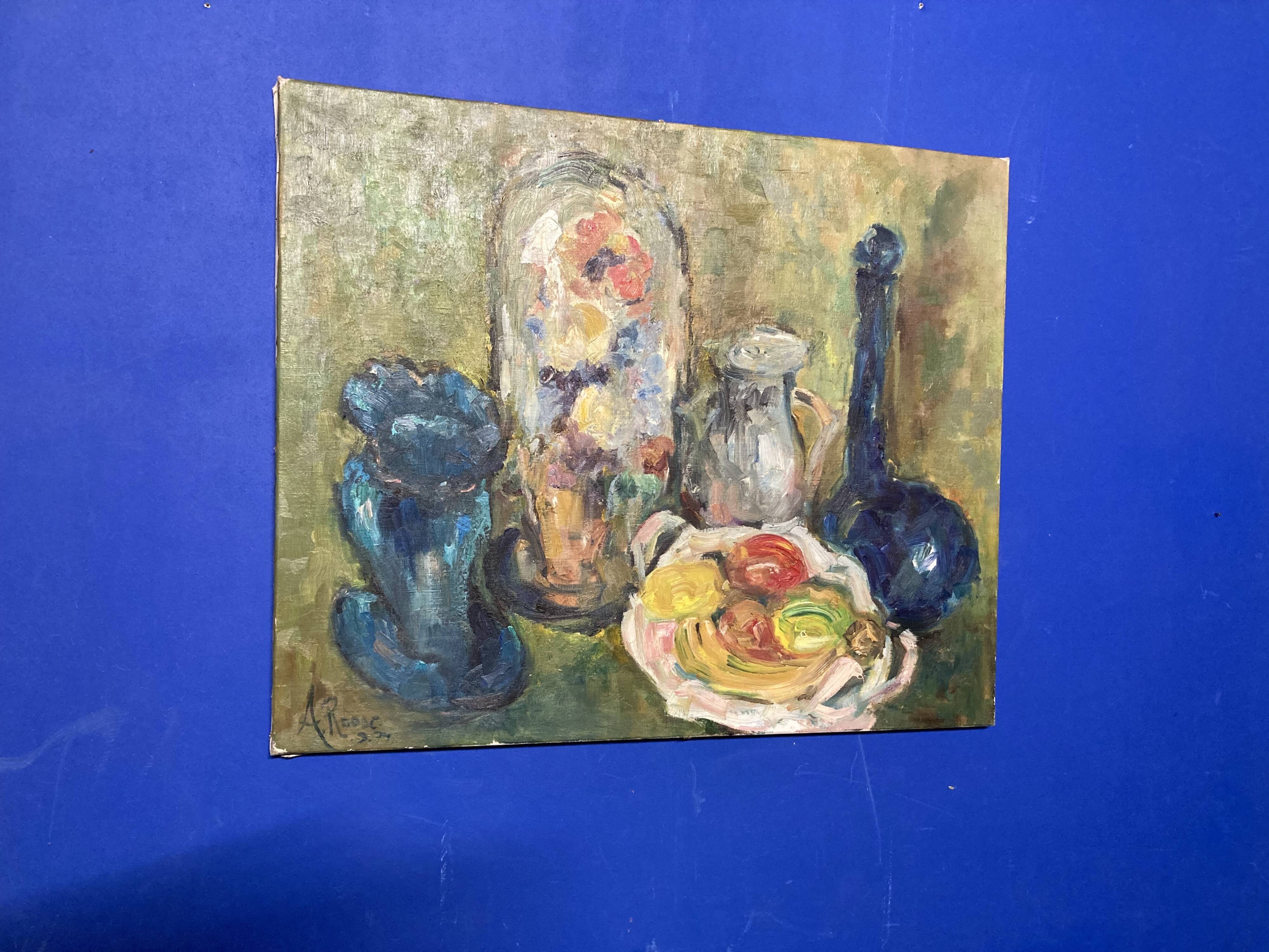 André Roose (20th century), Still life with bridal globe