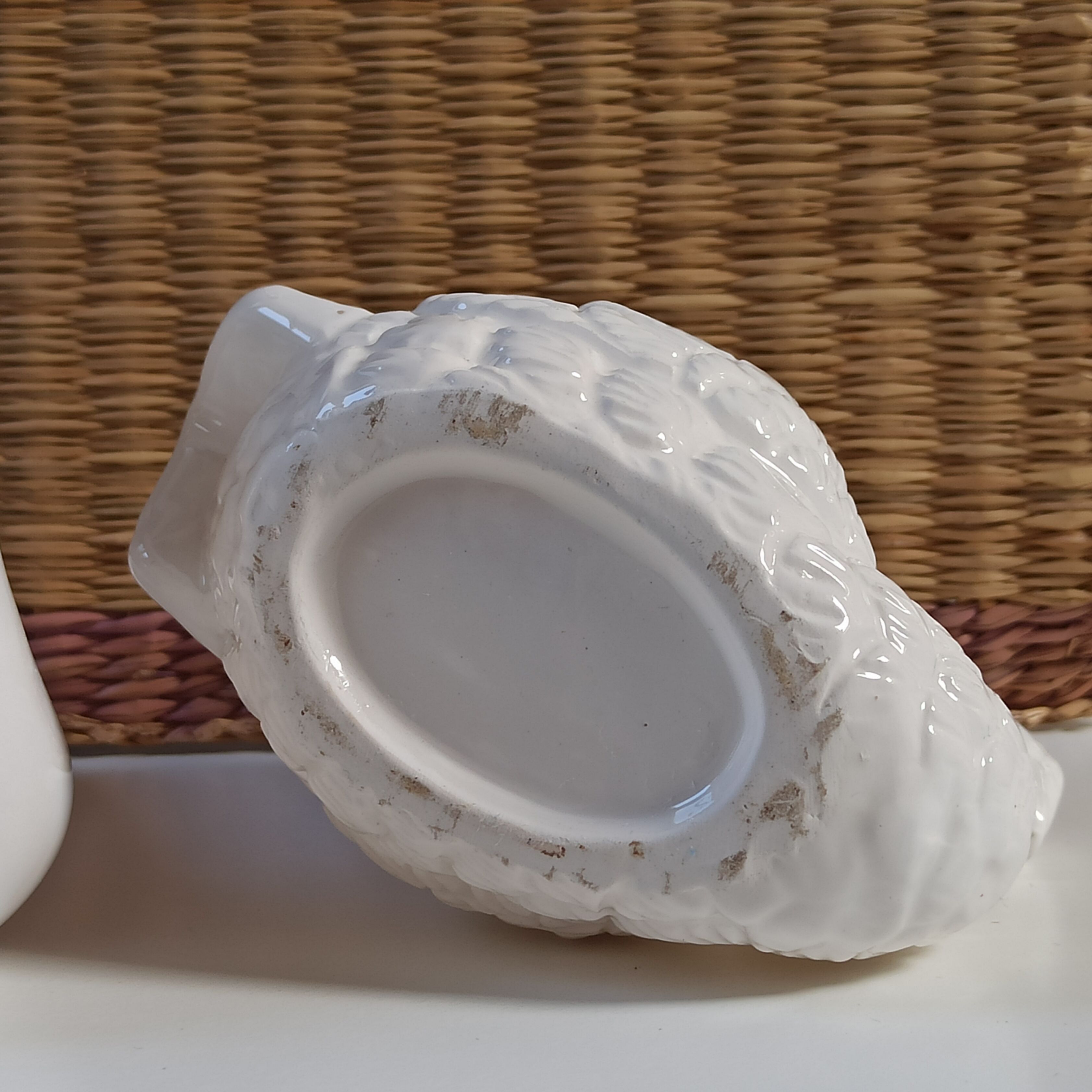 Vintage ceramic swans 80s