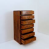 Mid-century style wooden 7-drawer chest of drawers