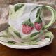 Slush cup and saucer with strawberry and leaf decoration Portugal