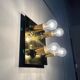 Ceiling lamp or wall sconce in brass from the mid-century German space age by Cosack, 1960s.