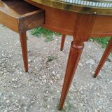 Antique bouillotte table with marble top, Louis XVI style