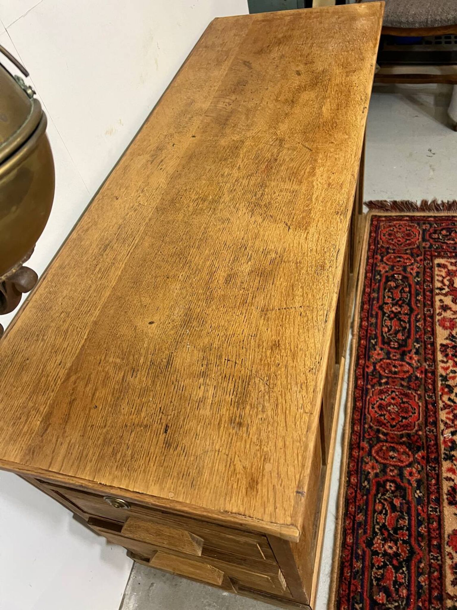 Antique oak drugstore furniture
