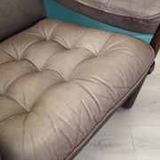 Leather armchair, Danish design, 1960s, manufactured by Genega Møbler