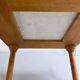 Table basse ancienne bois et travertin design des années 70 vintage