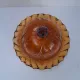 Butter dish or glass cheese dome in amber