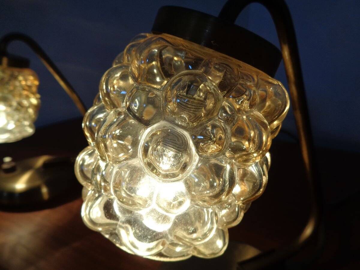 Amber Bubble Table Lamps by Richard Essig for Saku Leuchten, 1960s, Set of 2