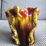 Vintage vase signed with a snake decoration