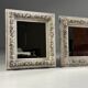 Set of three French mirrors white