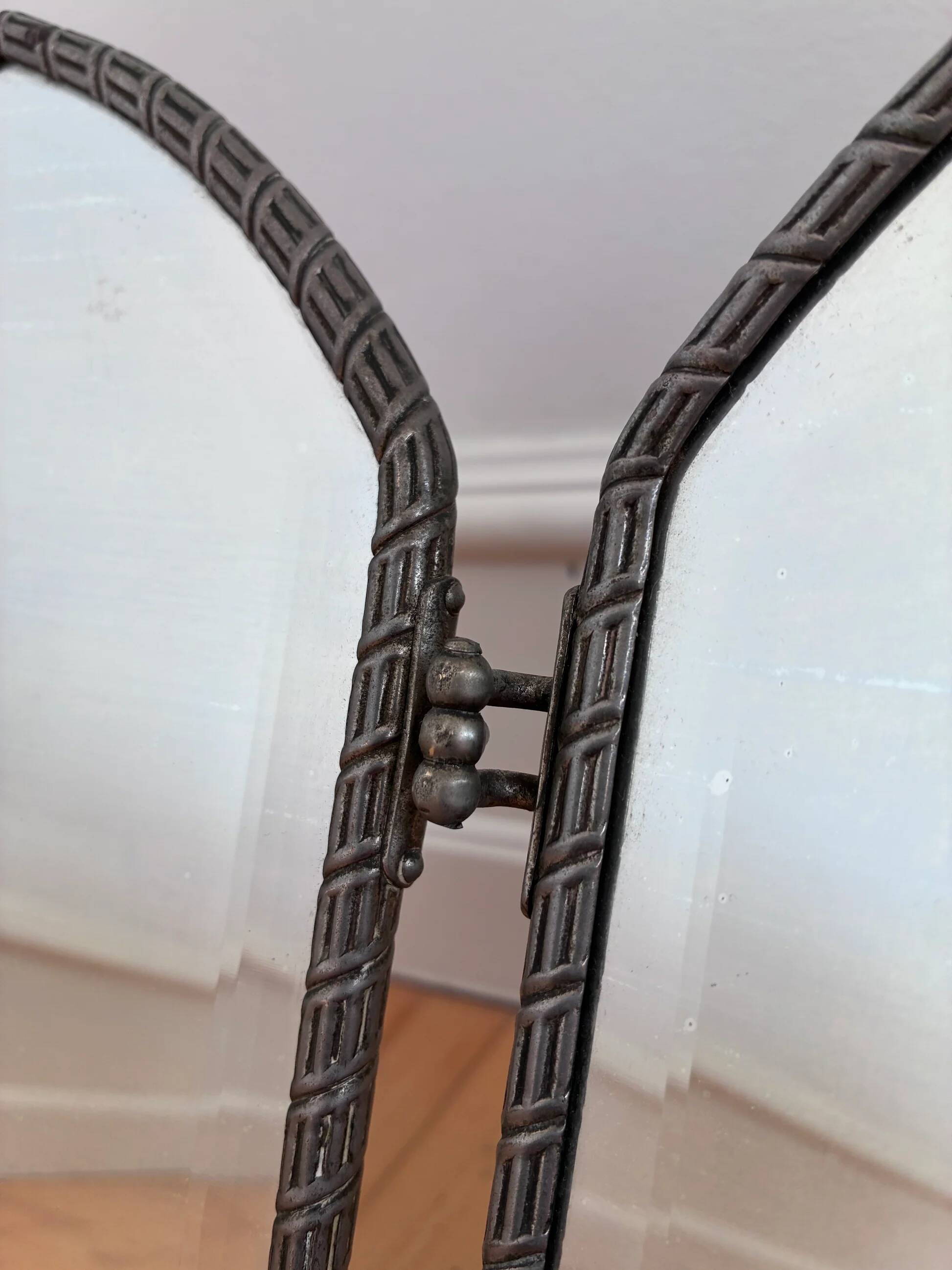 Art Deco tri-fold boudoir vanity mirror, English, 1920s