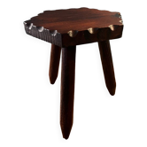 Tabouret tripode bois