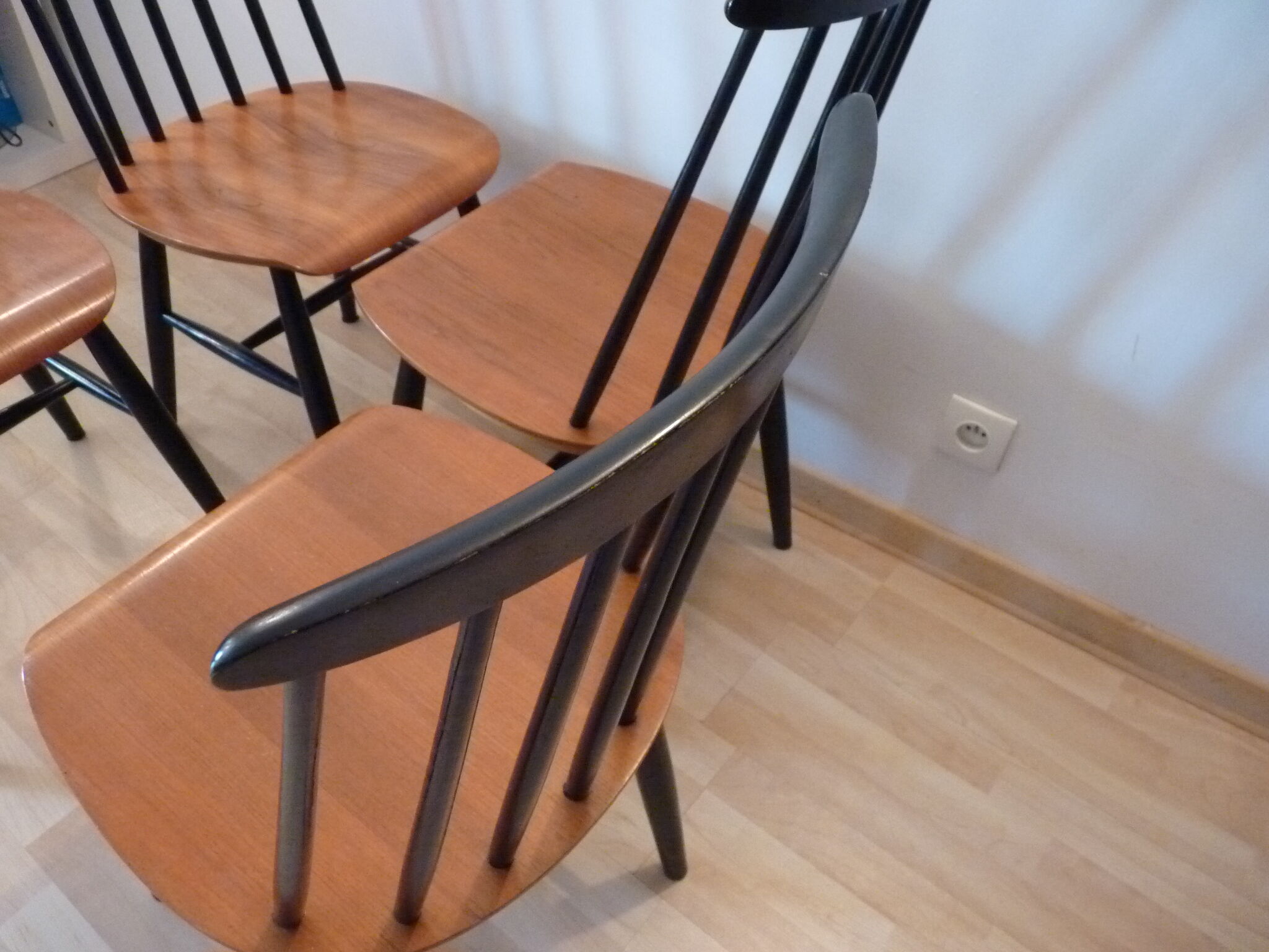 Lot of 4 chairs Fanett design Ilmari Tapiovaara