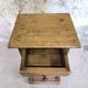 Vintage high bedside table in solid wood