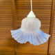 Old tosel suspension frosted blue glass vintage style #e469