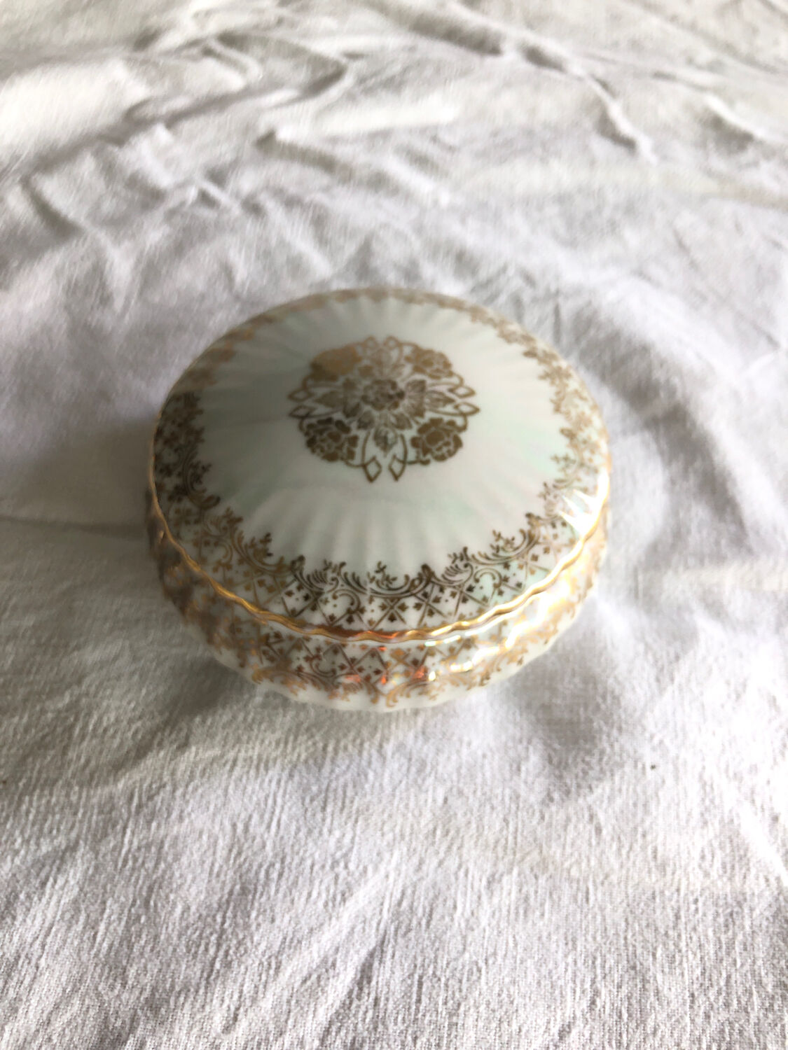 Boîte à bijoux Vintage en porcelaine de Limoges