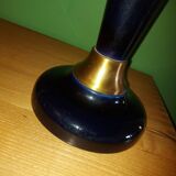 Large cobalt blue ceramic lamp stand