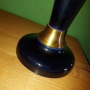 Large cobalt blue ceramic lamp stand