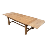 Solid oak farmhouse table with extensions