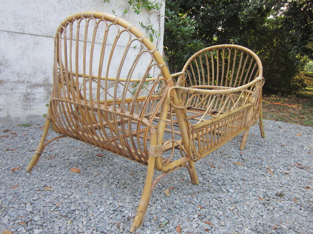 Cot basket rattan
