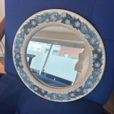 Miroir en céramique floral fait main