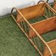 Pair of vintage bamboo and rattan wall shelves 1960