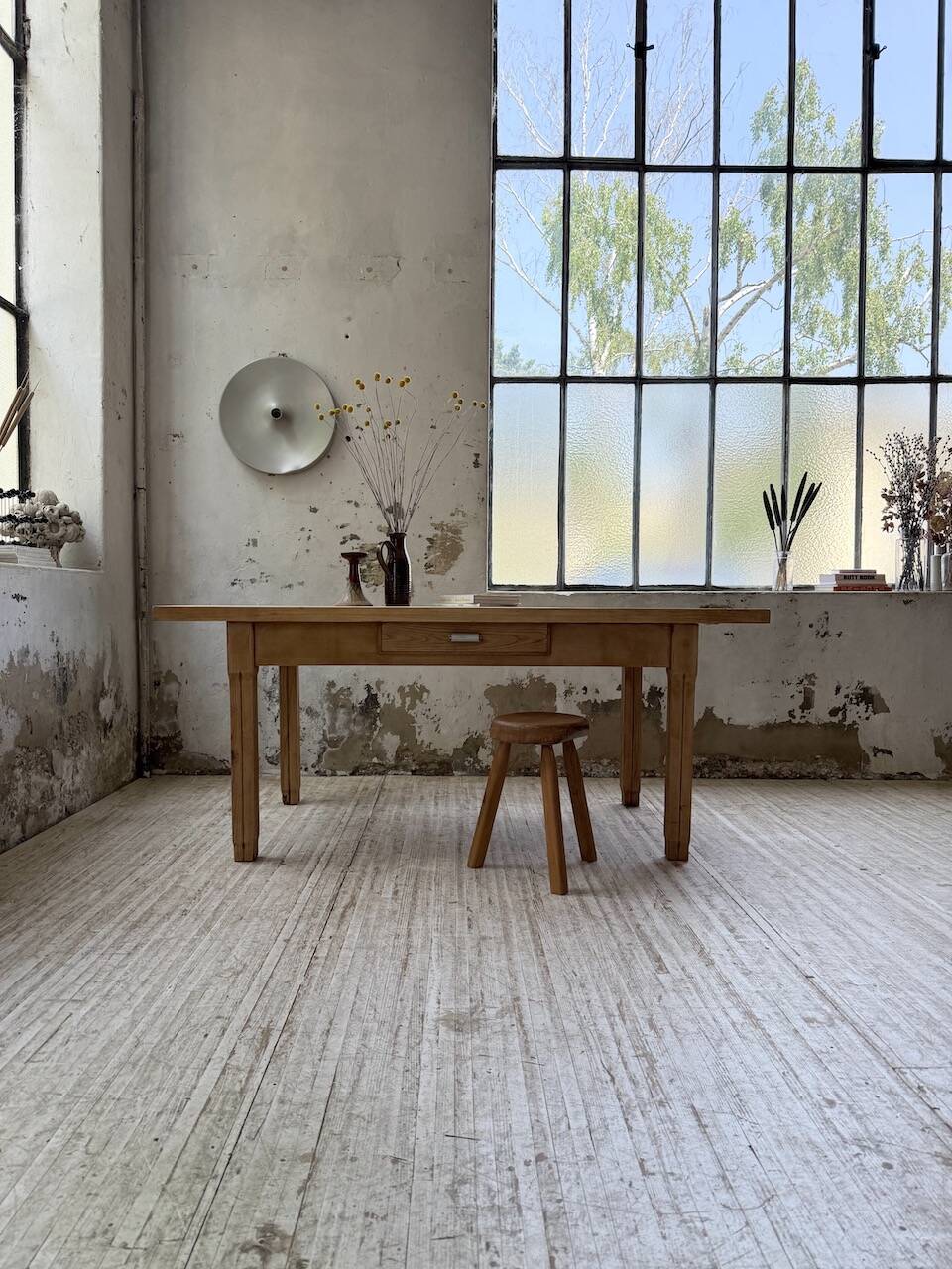 Ancienne table de ferme en chêne